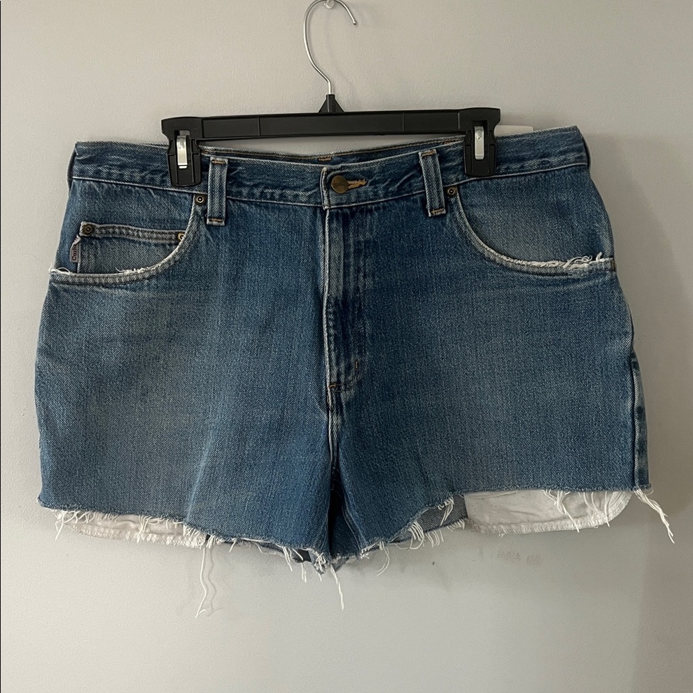 Carhartt Blue Denim Jean cut-off shorts